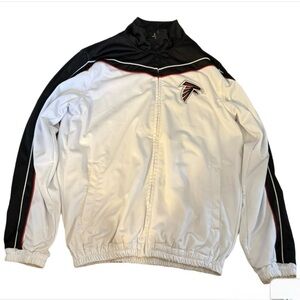 NFL Men’s Atlanta Falcons White and Black Men's Jacket. Size Medium